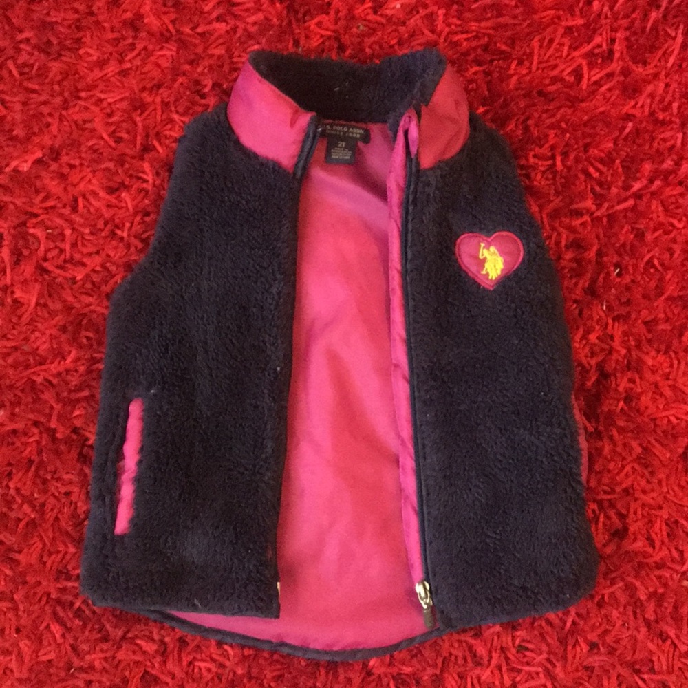 2t Toddler Girl U.S Polo Association Plush Vest $7